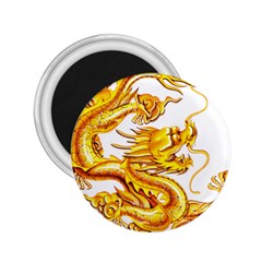 Chinese Dragon Golden 2 25  Magnets by Sudhe