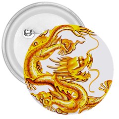 Chinese Dragon Golden 3  Buttons by Sudhe