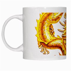 Chinese Dragon Golden White Mugs by Sudhe