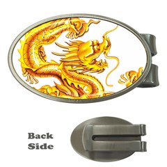 Chinese Dragon Golden Money Clips (oval)  by Sudhe