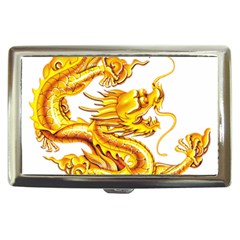 Chinese Dragon Golden Cigarette Money Case by Sudhe