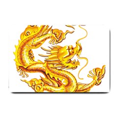 Chinese Dragon Golden Small Doormat  by Sudhe