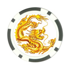 Chinese Dragon Golden Poker Chip Card Guard by Sudhe