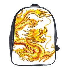 Chinese Dragon Golden School Bag (large) by Sudhe