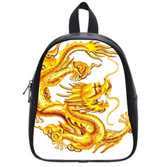 Chinese Dragon Golden School Bag (small) by Sudhe