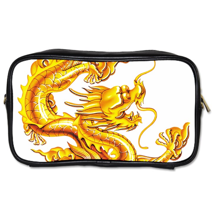 Chinese Dragon Golden Toiletries Bag (One Side)