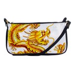 Chinese Dragon Golden Shoulder Clutch Bag Front