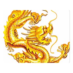 Chinese Dragon Golden Double Sided Flano Blanket (large)  by Sudhe