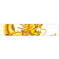 Chinese Dragon Golden Small Flano Scarf by Sudhe