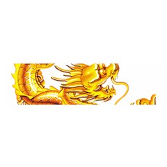 Chinese Dragon Golden Satin Scarf (oblong) by Sudhe