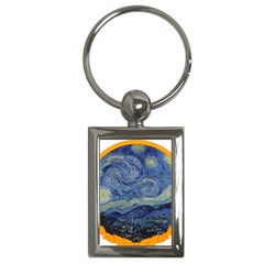 The Starry Night Starry Night Over The Rhne Pain Key Chains (rectangle)  by Sudhe