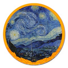 The Starry Night Starry Night Over The Rhne Pain Magnet 5  (round) by Sudhe