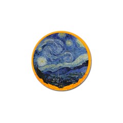 The Starry Night Starry Night Over The Rhne Pain Golf Ball Marker by Sudhe