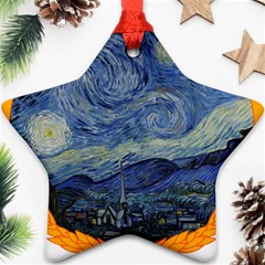 The Starry Night Starry Night Over The Rhne Pain Star Ornament (two Sides) by Sudhe