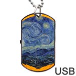 The Starry Night Starry Night Over The Rhne Pain Dog Tag USB Flash (Two Sides) Front