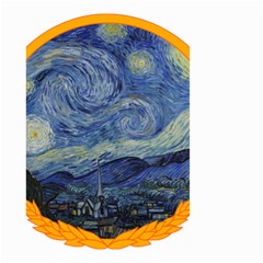 The Starry Night Starry Night Over The Rhne Pain Small Garden Flag (two Sides) by Sudhe