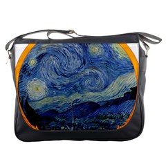 The Starry Night Starry Night Over The Rhne Pain Messenger Bag by Sudhe