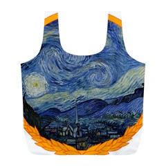 The Starry Night Starry Night Over The Rhne Pain Full Print Recycle Bag (l) by Sudhe