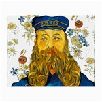 Vincent Van Gogh Cartoon Beard Illustration Bearde Small Glasses Cloth Front