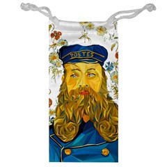 Vincent Van Gogh Cartoon Beard Illustration Bearde Jewelry Bag by Sudhe