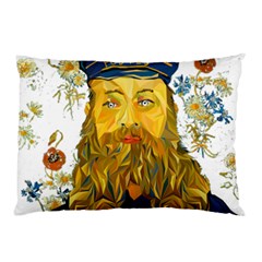 Vincent Van Gogh Cartoon Beard Illustration Bearde Pillow Case by Sudhe