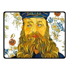 Vincent Van Gogh Cartoon Beard Illustration Bearde Fleece Blanket (small) by Sudhe