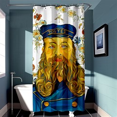 Vincent Van Gogh Cartoon Beard Illustration Bearde Shower Curtain 36  X 72  (stall)  by Sudhe