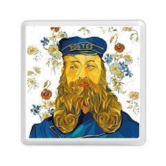 Vincent Van Gogh Cartoon Beard Illustration Bearde Memory Card Reader (square) by Sudhe