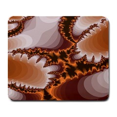 Fractal Pattern Shades Of Brown Large Mousepads