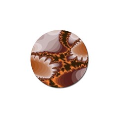 Fractal Pattern Shades Of Brown Golf Ball Marker by Pakrebo