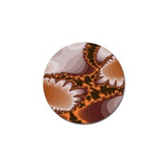 Fractal Pattern Shades Of Brown Golf Ball Marker (4 Pack) by Pakrebo