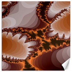 Fractal Pattern Shades Of Brown Canvas 20  X 20  by Pakrebo