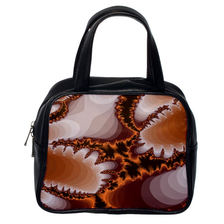 Fractal Pattern Shades Of Brown Classic Handbag (One Side)