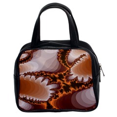 Fractal Pattern Shades Of Brown Classic Handbag (two Sides) by Pakrebo