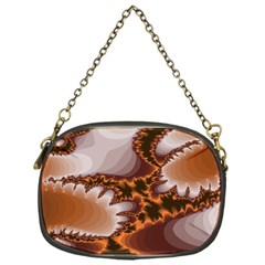 Fractal Pattern Shades Of Brown Chain Purse (one Side) by Pakrebo