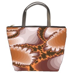 Fractal Pattern Shades Of Brown Bucket Bag