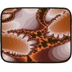 Fractal Pattern Shades Of Brown Double Sided Fleece Blanket (mini)  by Pakrebo