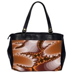 Fractal Pattern Shades Of Brown Oversize Office Handbag (2 Sides) Back