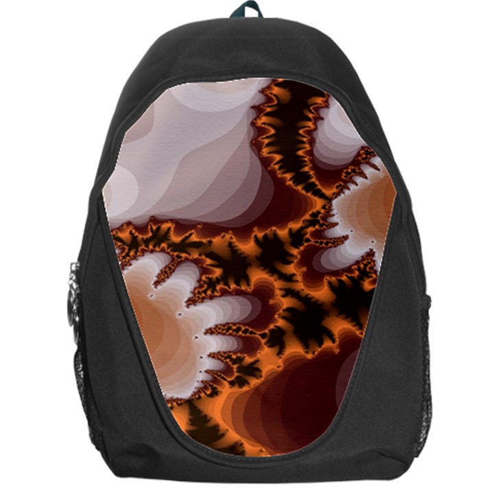 Fractal Pattern Shades Of Brown Backpack Bag