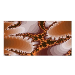 Fractal Pattern Shades Of Brown Satin Shawl by Pakrebo