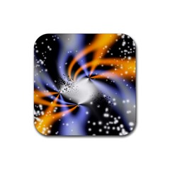 Supernova Space Star Rubber Coaster (square)  by Pakrebo