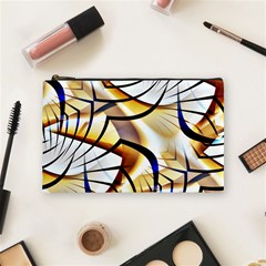 Pattern Fractal Gold Pointed Cosmetic Bag (medium) by Pakrebo