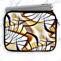 Pattern Fractal Gold Pointed Apple Ipad 2/3/4 Zipper Cases by Pakrebo