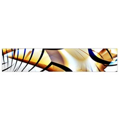 Pattern Fractal Gold Pointed Small Flano Scarf by Pakrebo