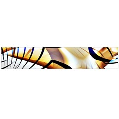 Pattern Fractal Gold Pointed Large Flano Scarf  by Pakrebo