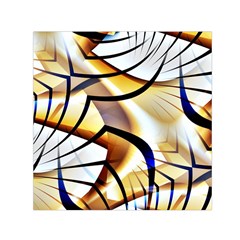 Pattern Fractal Gold Pointed Small Satin Scarf (square) by Pakrebo