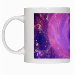 Spiral Strudel Galaxy Eddy Fractal White Mugs by Pakrebo