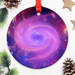 Spiral Strudel Galaxy Eddy Fractal Round Ornament (two Sides) by Pakrebo