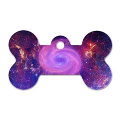 Spiral Strudel Galaxy Eddy Fractal Dog Tag Bone (two Sides) by Pakrebo