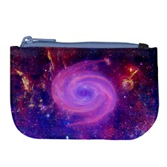 Spiral Strudel Galaxy Eddy Fractal Large Coin Purse by Pakrebo